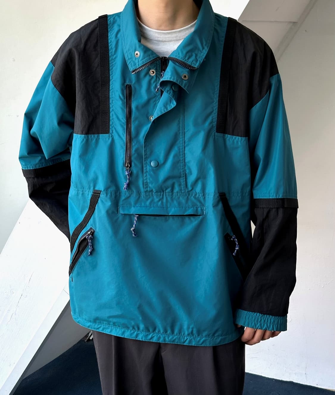 90's washer nylon utility anorak parka 상품이미지10