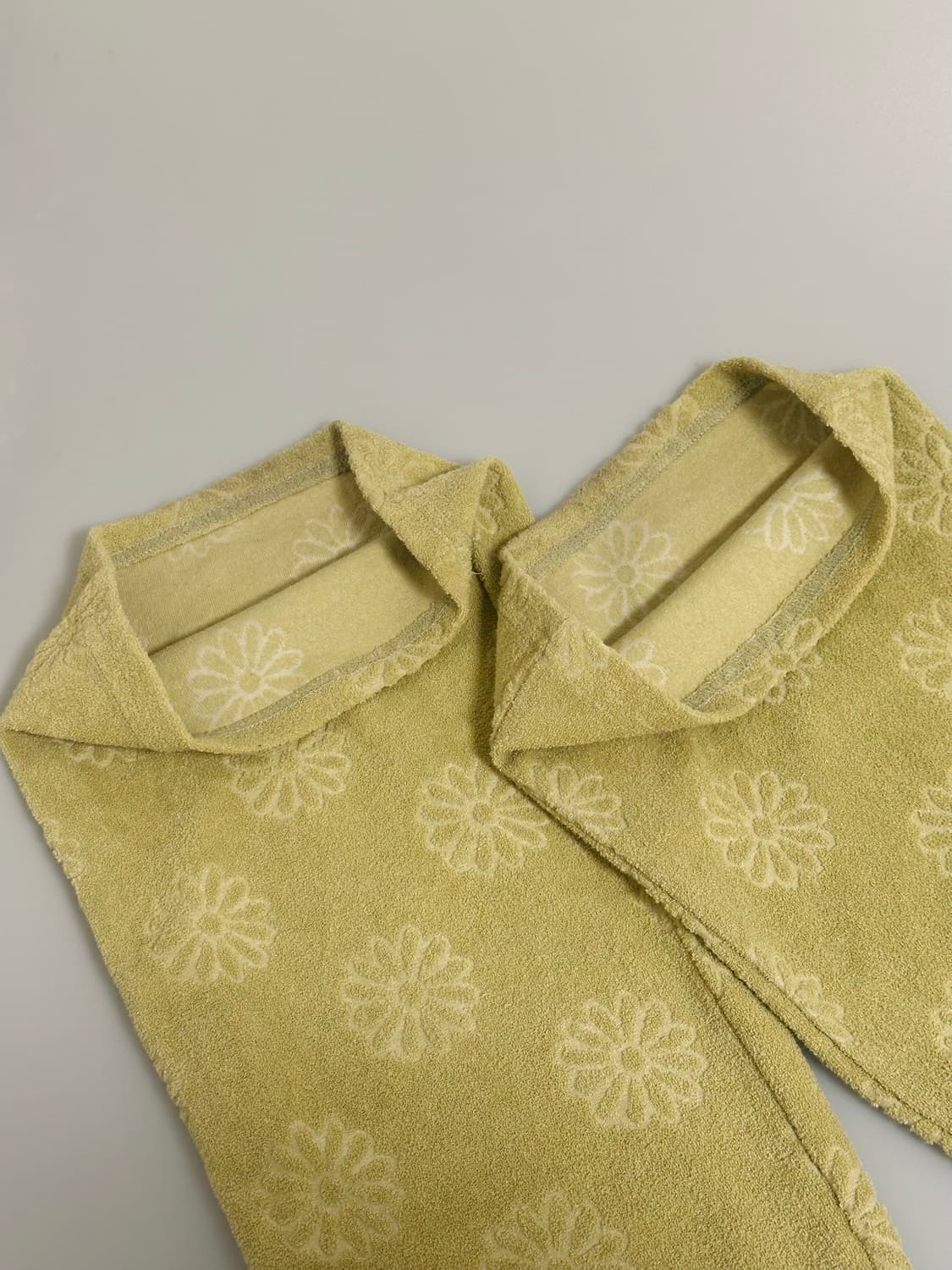 엔조블루스 테리 플라워 밴딩 팬츠 레몬 S 상품이미지5