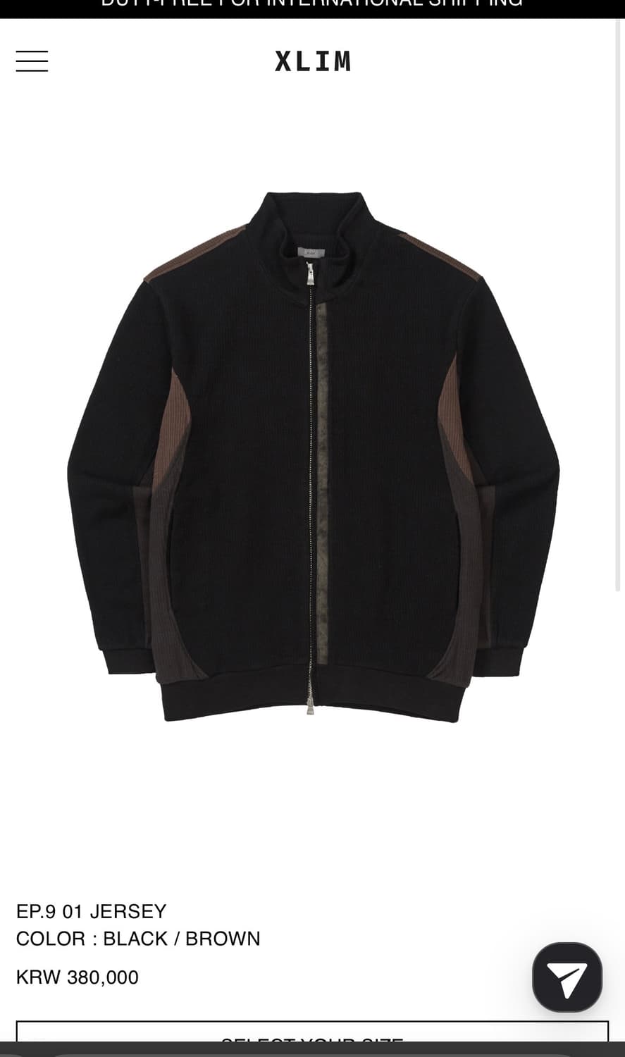 M)Xlim ep9 01 JERSEY BLACK/ BROWN 상품이미지1