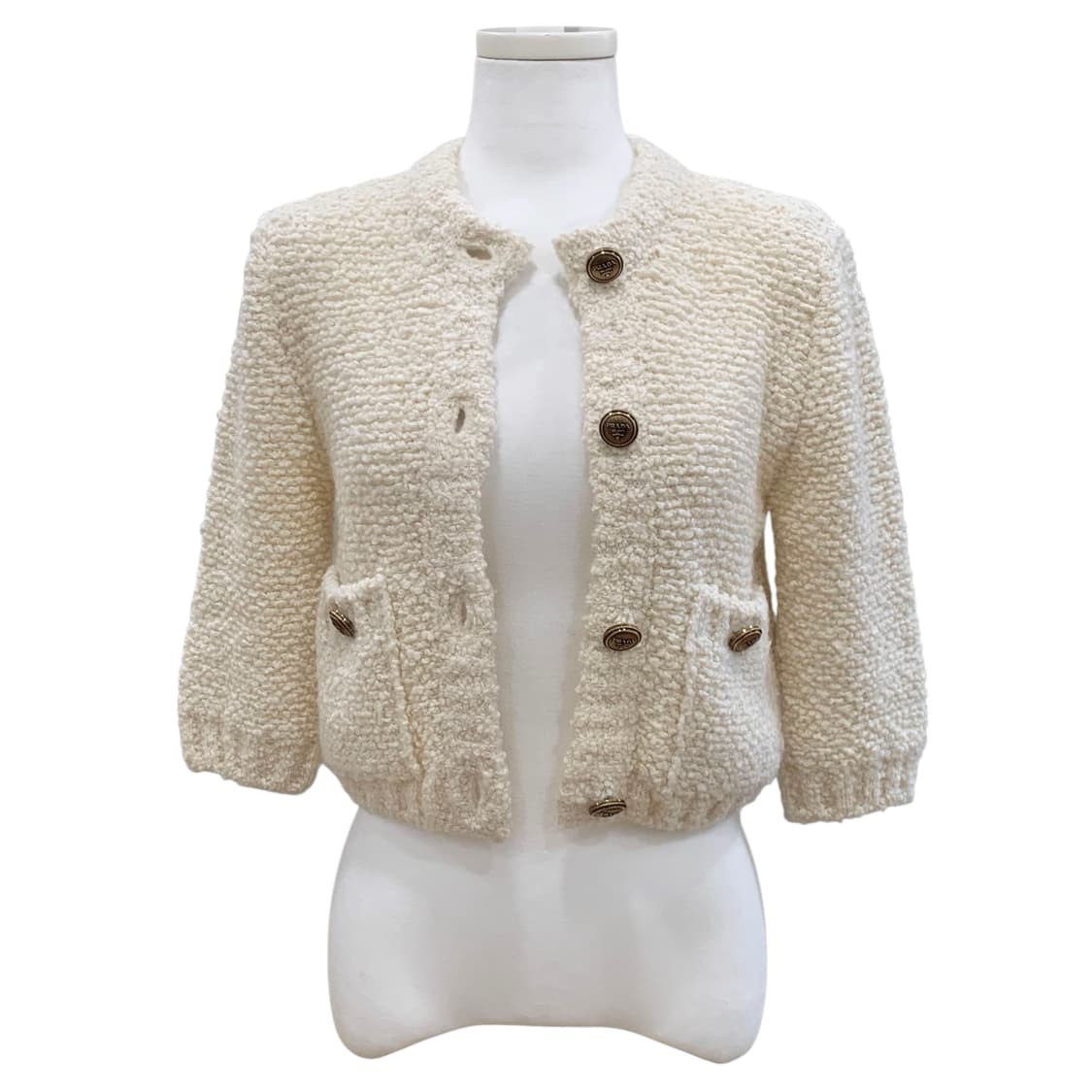 프라다 23FW 부클레 모헤어 니트 가디건 상품이미지2