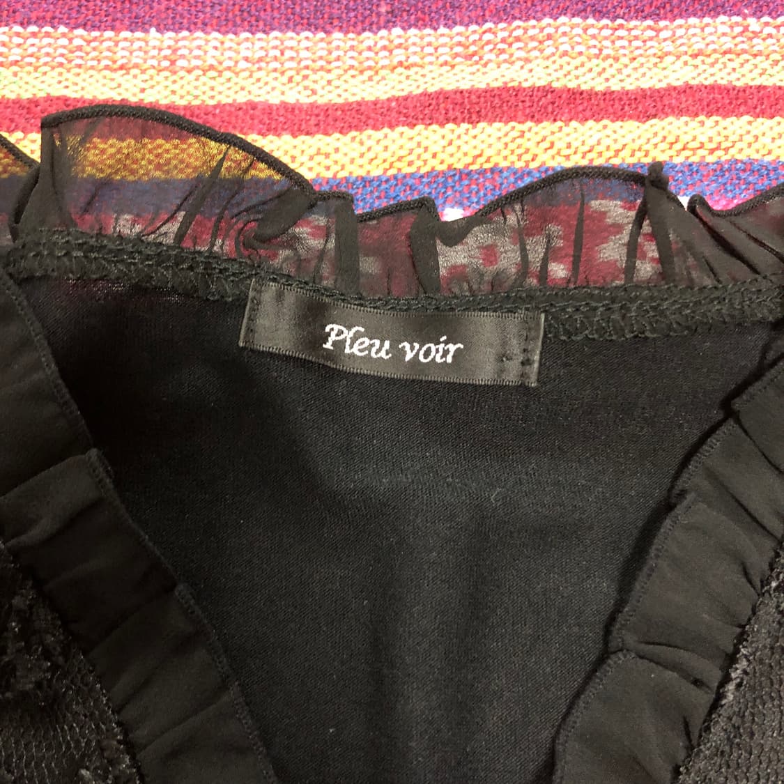 플르부아 레이스 블랙 블라우스 상품이미지2