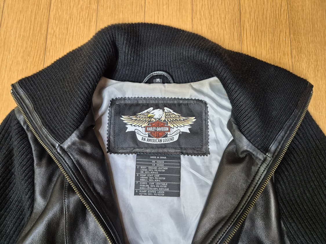 여성 할리데이비슨 가죽 코튼 니트 상품이미지3