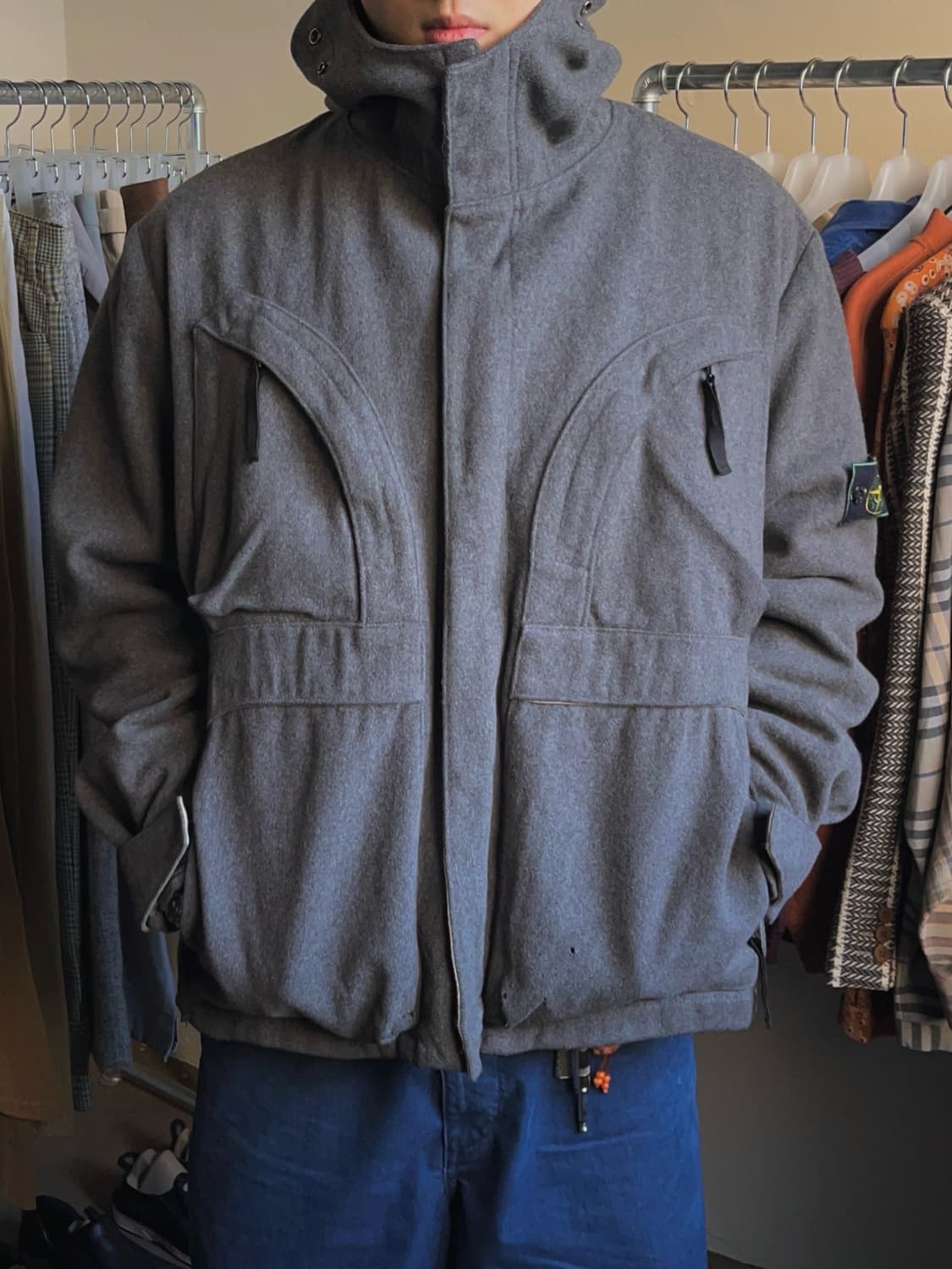 98AW 스톤아일랜드 울 카고 후드 자켓 아카이브 상품이미지2