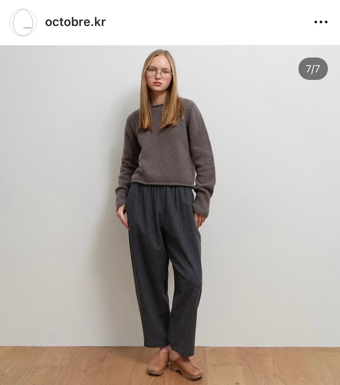 악토브헤(octobre) flannel pants - 차콜 상품이미지1