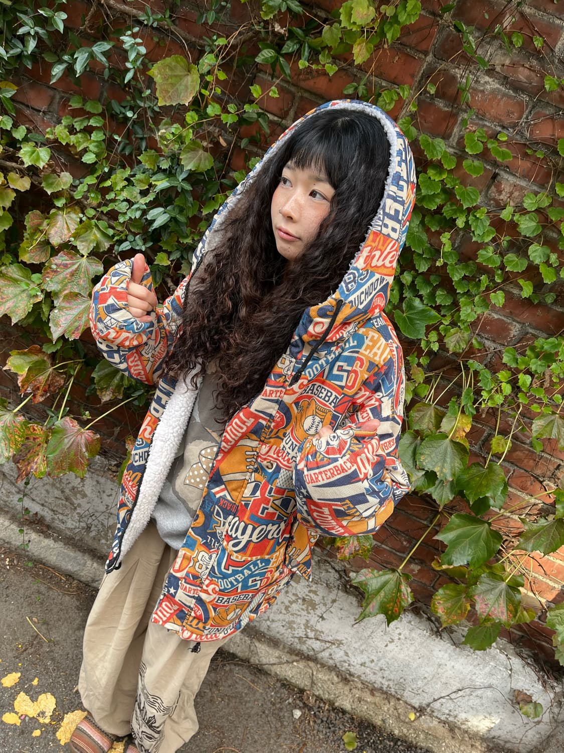 카툰패턴 코듀로이 아우터 상품이미지8