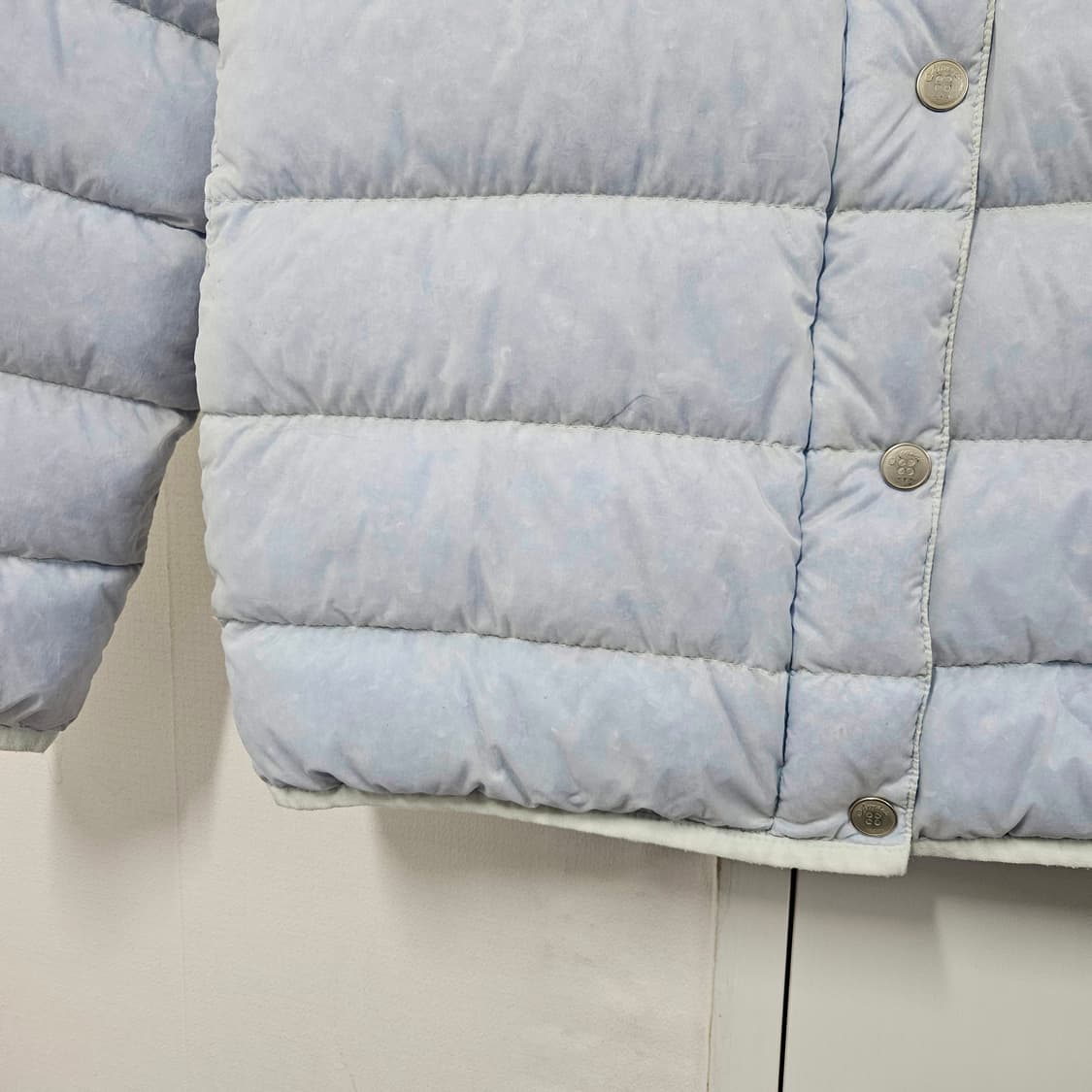 알마니 스카이블루 하늘색 덕다운 경량패딩 85-90 상품이미지3