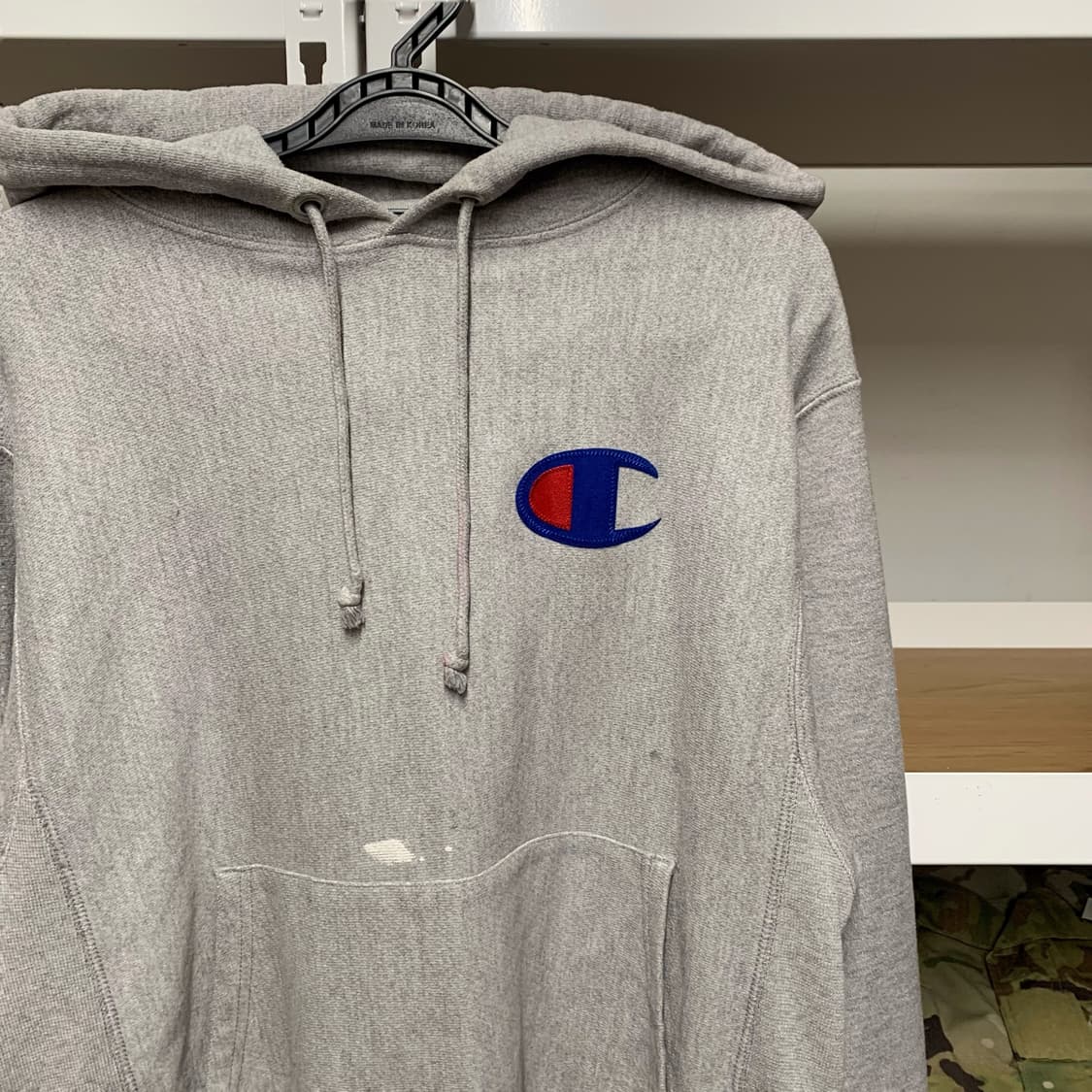 [L] 챔피온 빅 사이드 로고 리버스위브 후디 상품이미지1