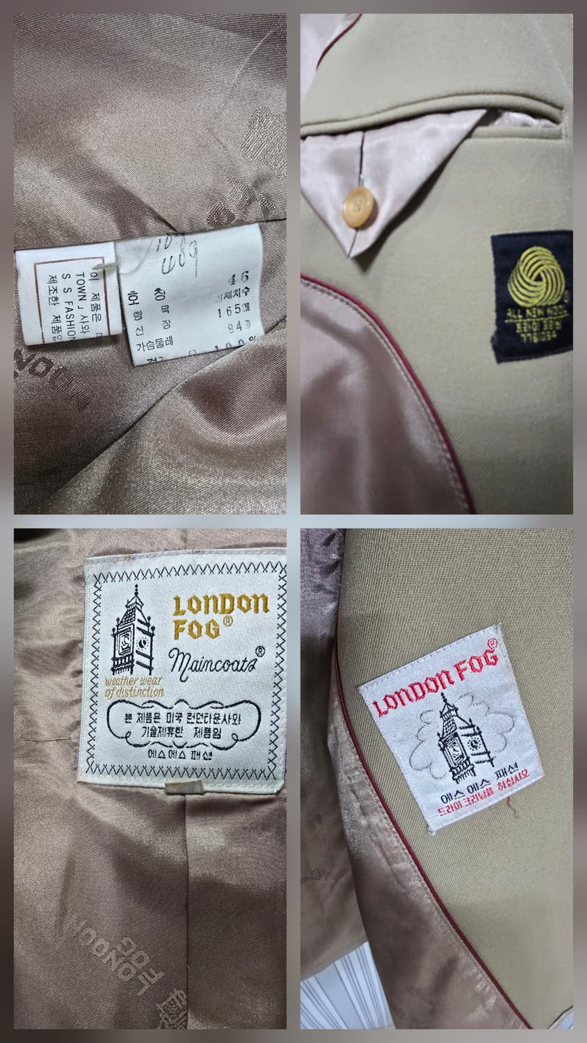 (95) 런던포그 베이지색 남성 코트 상품이미지5