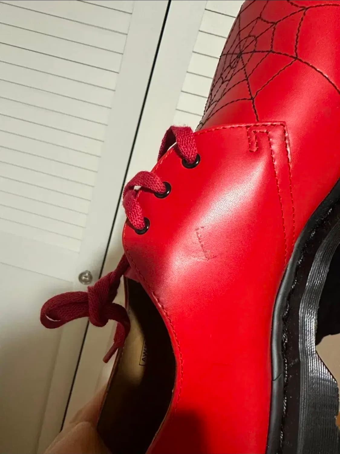 닥터마틴 x 슈프림 스파이더웹 3-아이 슈 레드 상품이미지7