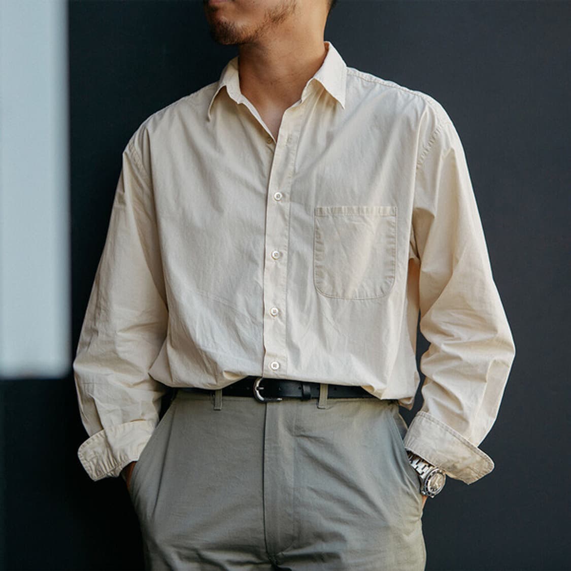 브라운야드 스테디 셔츠 베이지 상품이미지6