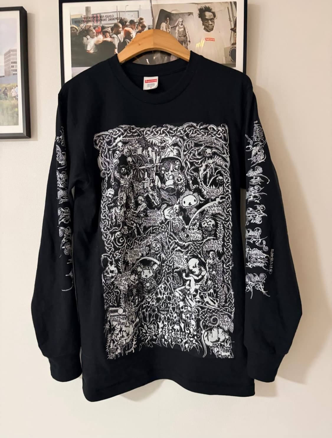 [S] 26SS 슈프림 웜벳 롱슬리브 티셔츠 블랙 상품이미지2