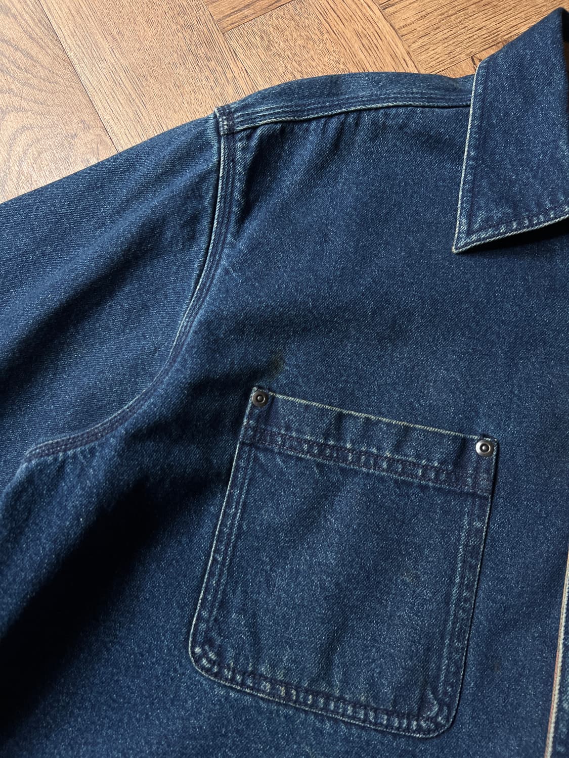 [L]엘엘빈 USA 아웃도어 체크 라이닝 데님 셔츠 상품이미지6