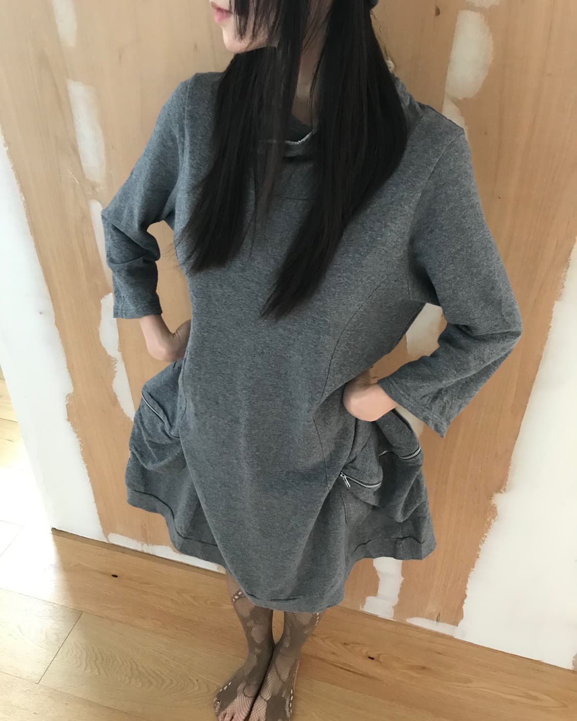 vintage grey pocket one-piece 상품이미지2