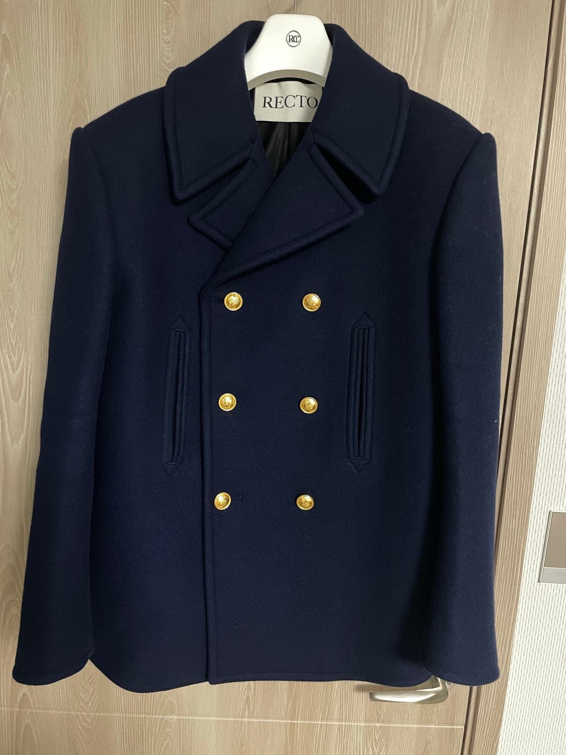 렉토 더블 브레스트 펠트 울 피코트[L] 상품이미지1