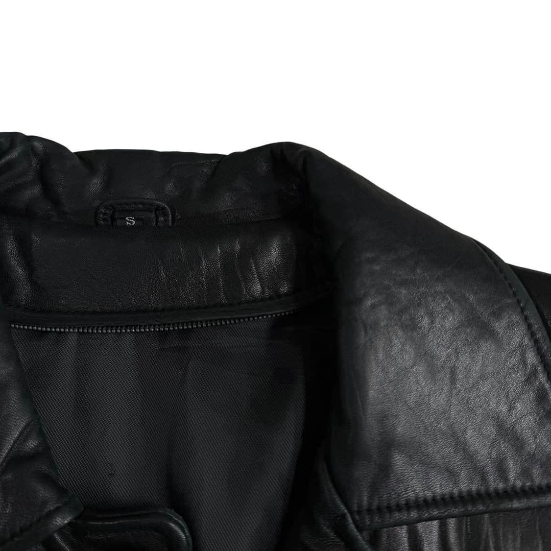 빈티지 블랙 레더 자켓 상품이미지2