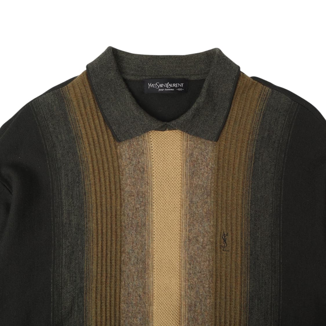 입생로랑 울 스트라이프 카라 니트 상품이미지2