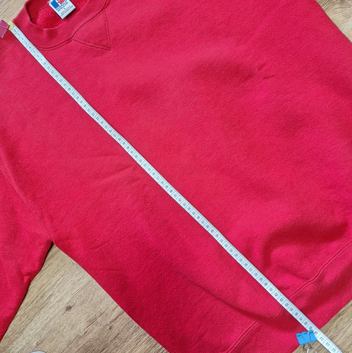 90s 러셀 스웻셔츠 레드 L사이즈 상품이미지7