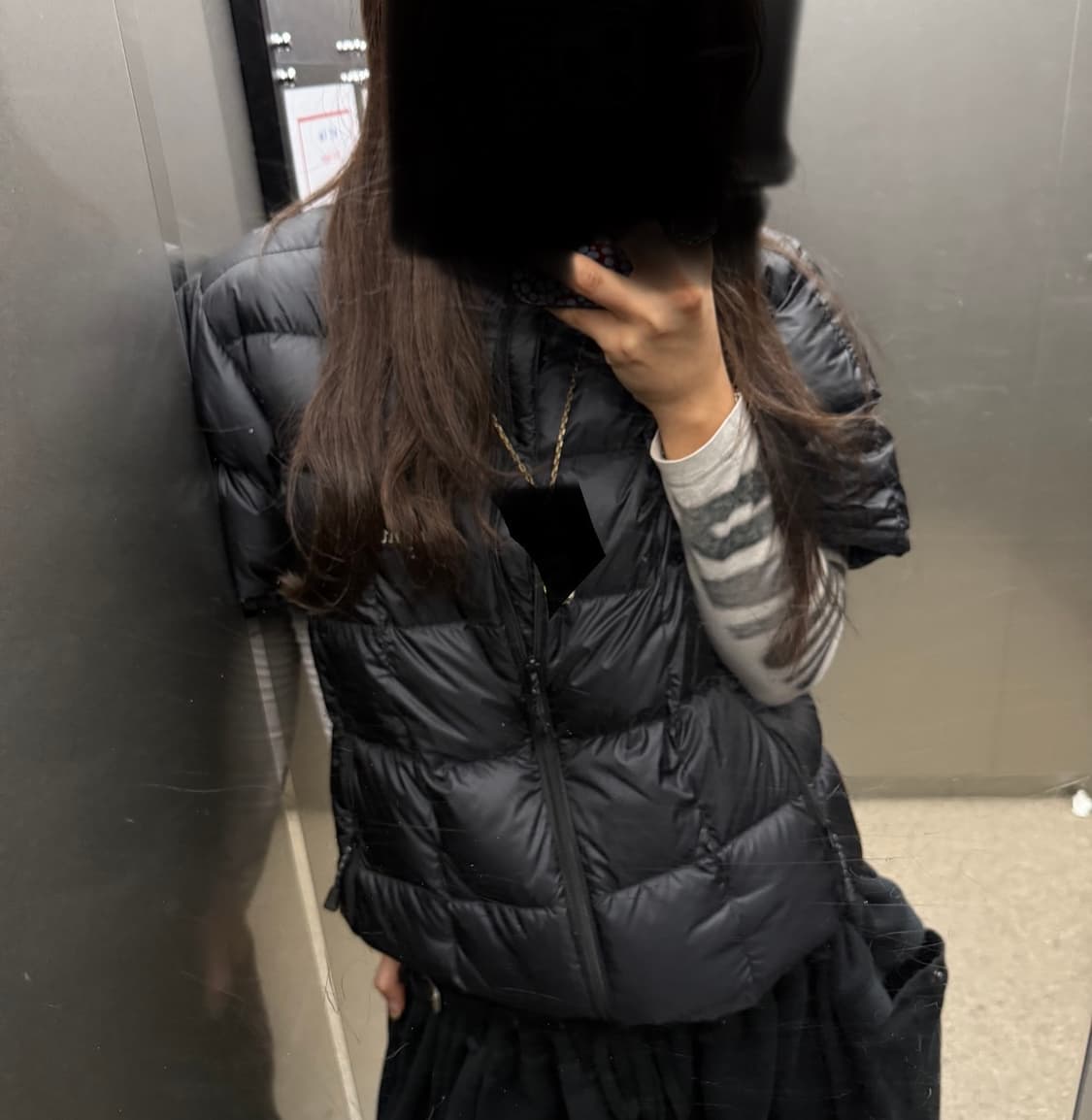 몽벨 경량 패딩 / 블랙/ M 상품이미지1