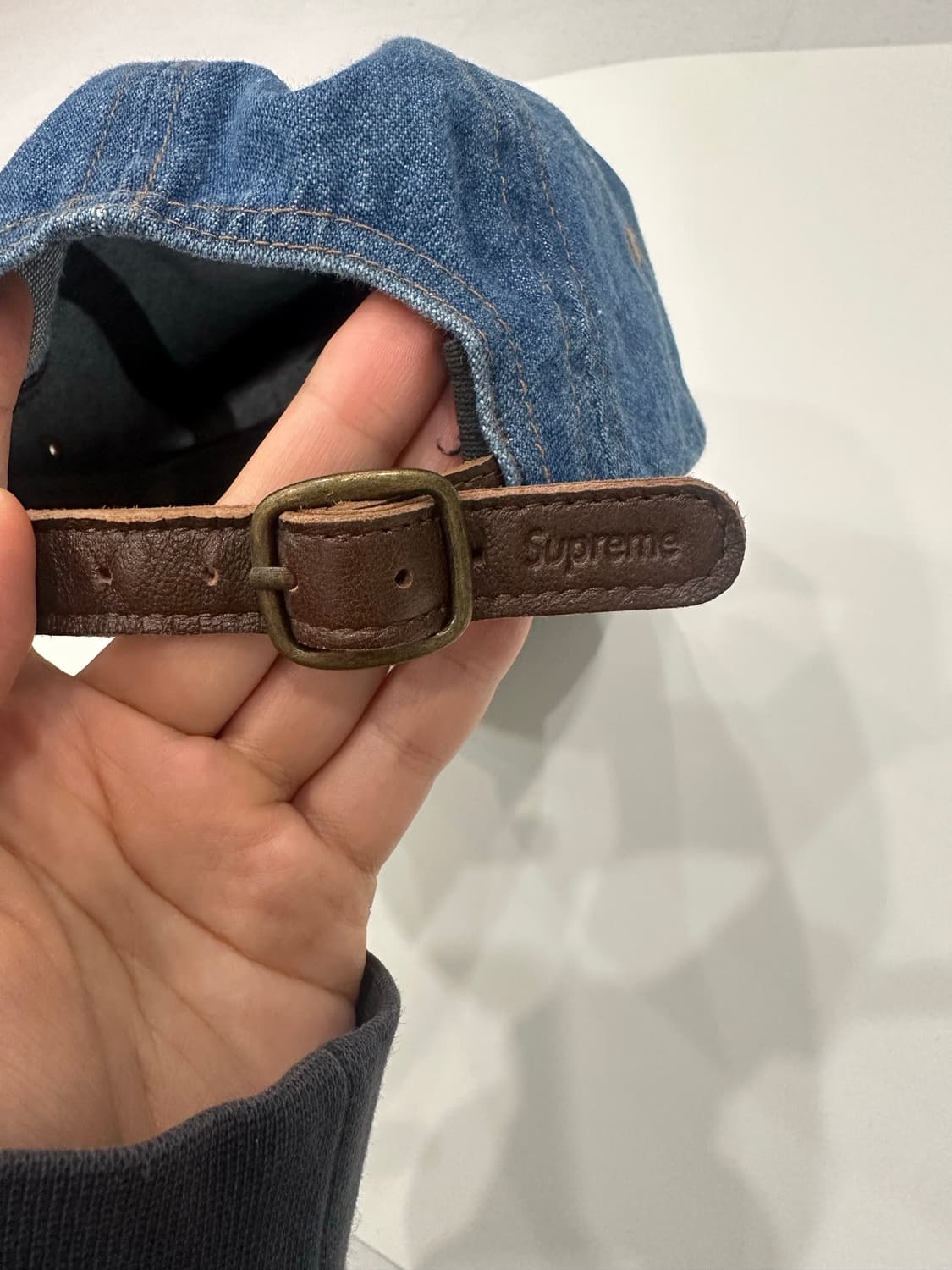 슈프림 워시드 치노 트윌 데님캡 22fw 상품이미지5