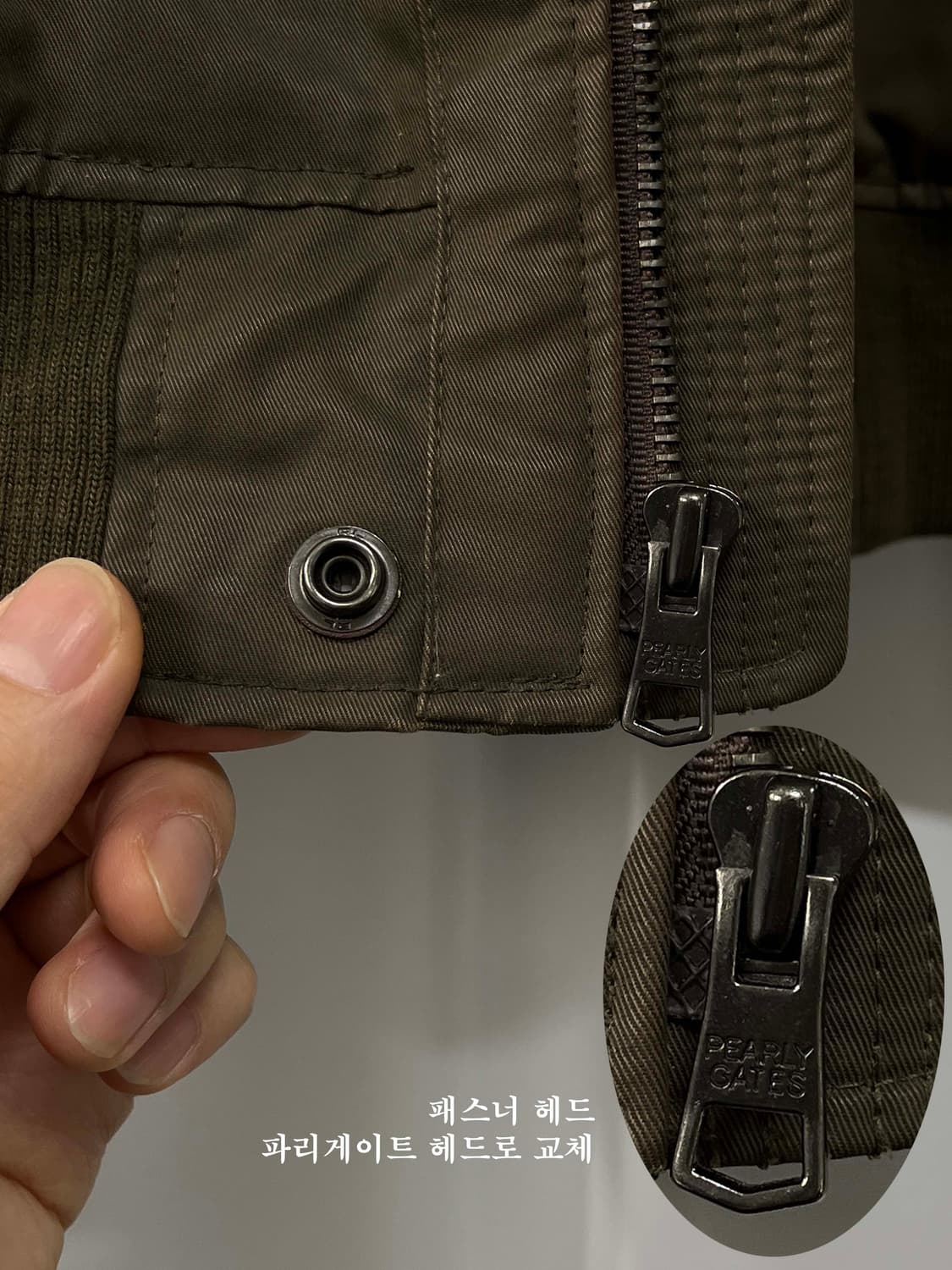 폴로 랄프로렌 b-15 램스킨 시어링 왁스 다운 봄버자켓 상품이미지10