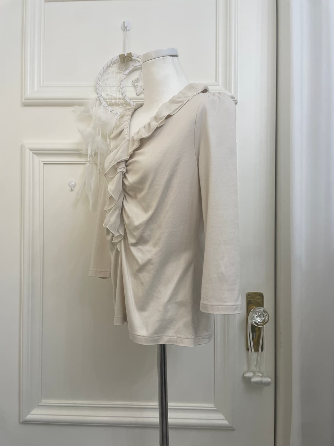 KUMIKYOKU stone beige ruffle point puff 상품이미지2