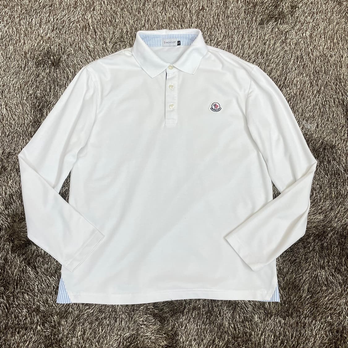몽클레어 Moncler 화이트 긴팔 카라티 L 상품이미지1
