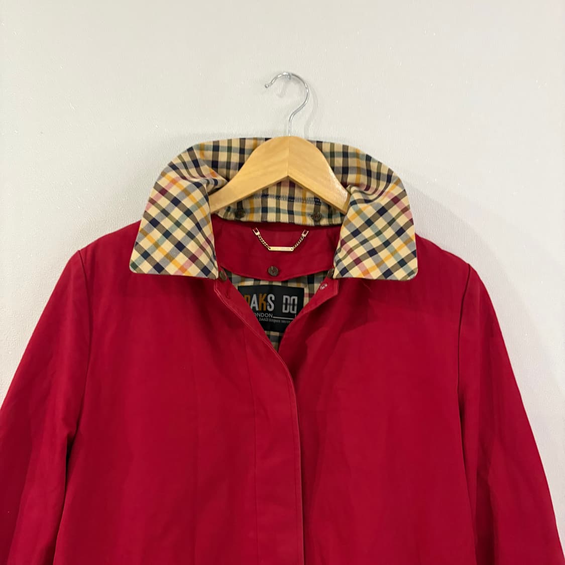 닥스 레드 체크 안감 코트 95 상품이미지2