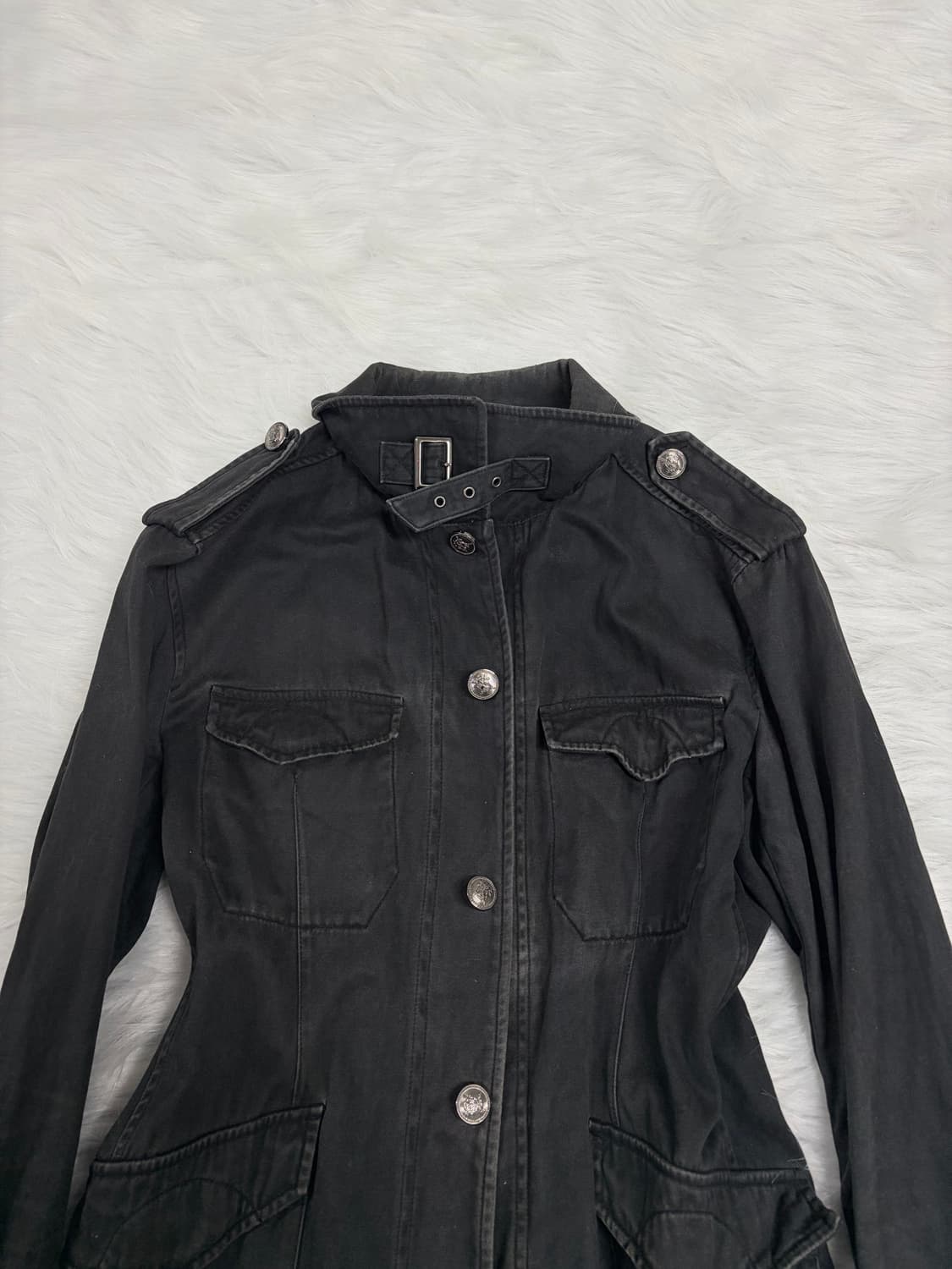 남녀공용) 00s 하이넥 버클 데님자켓  상품이미지3