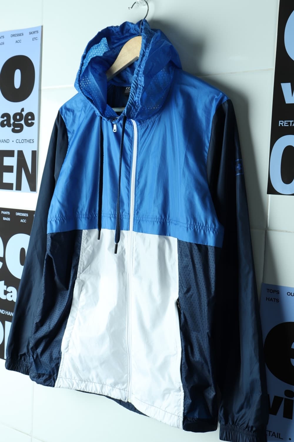 (XL-2XL) 언더아머 집업 바람막이 점퍼자켓 경량 러닝-H32686 상품이미지1