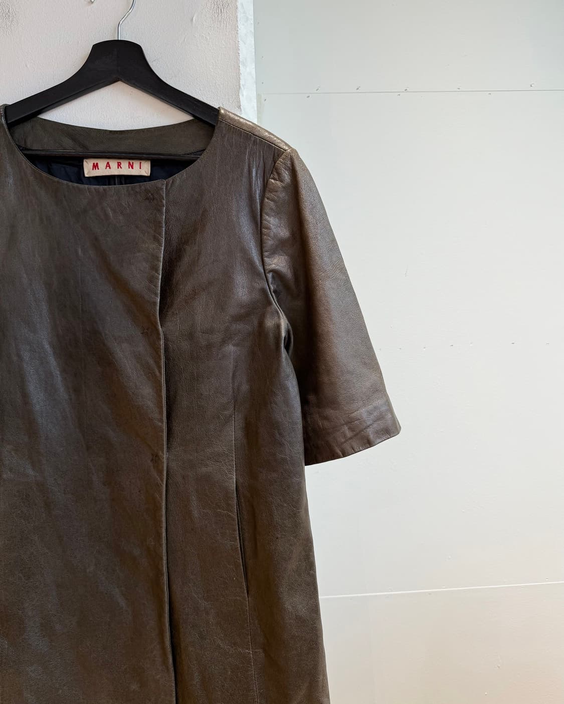 마르니 브라운 카우하인드 하프 자켓  상품이미지5