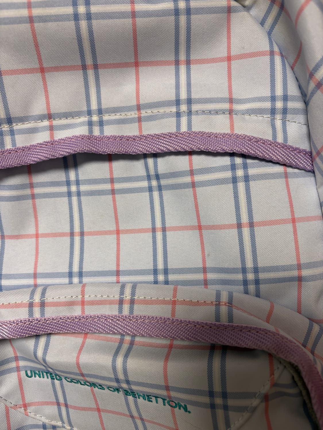 benetton 베네통 일본 빈티지 체크 백팩 가방 모리걸 y2k 블루 상품이미지3