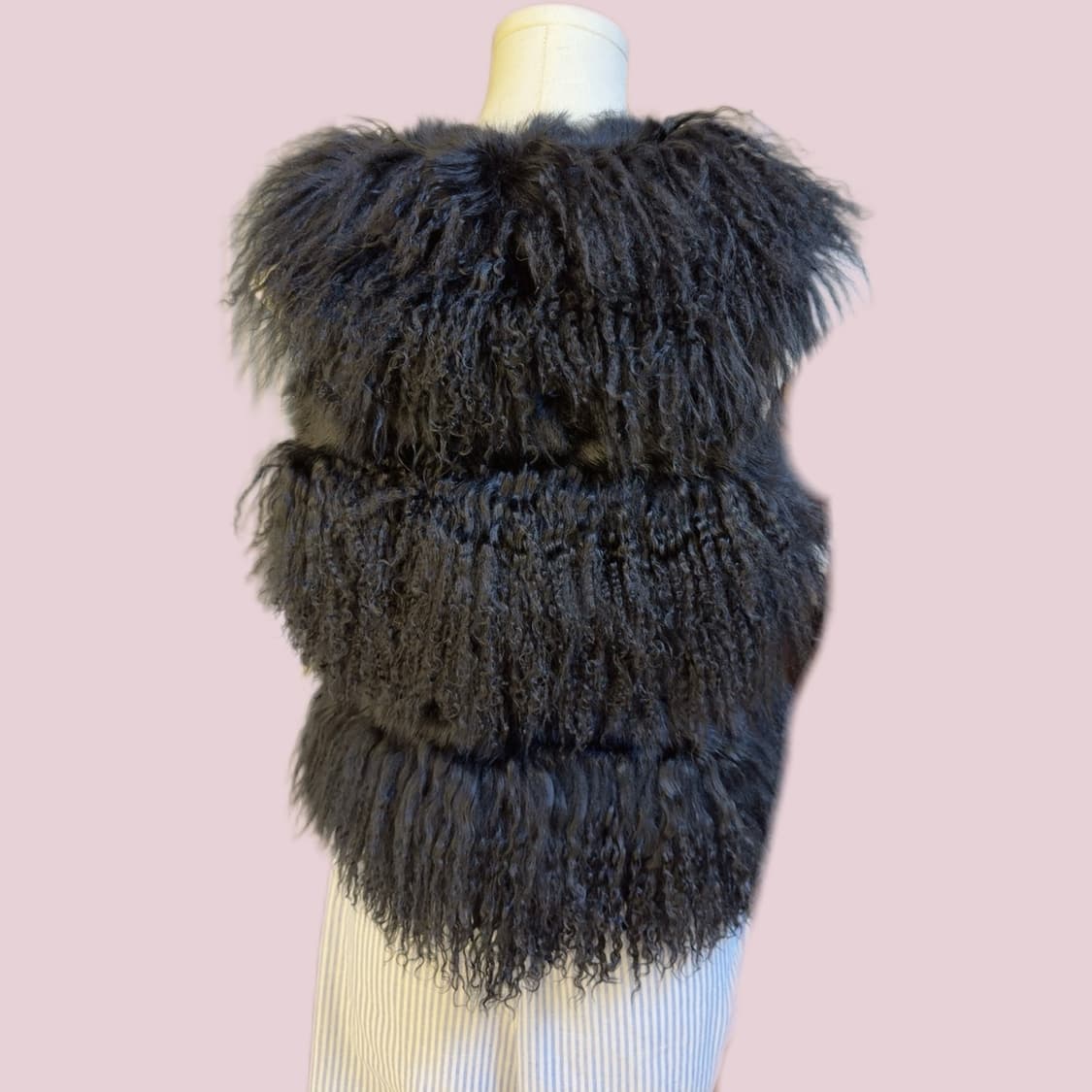 블랙 양털&토끼털 베스트! 상품이미지3