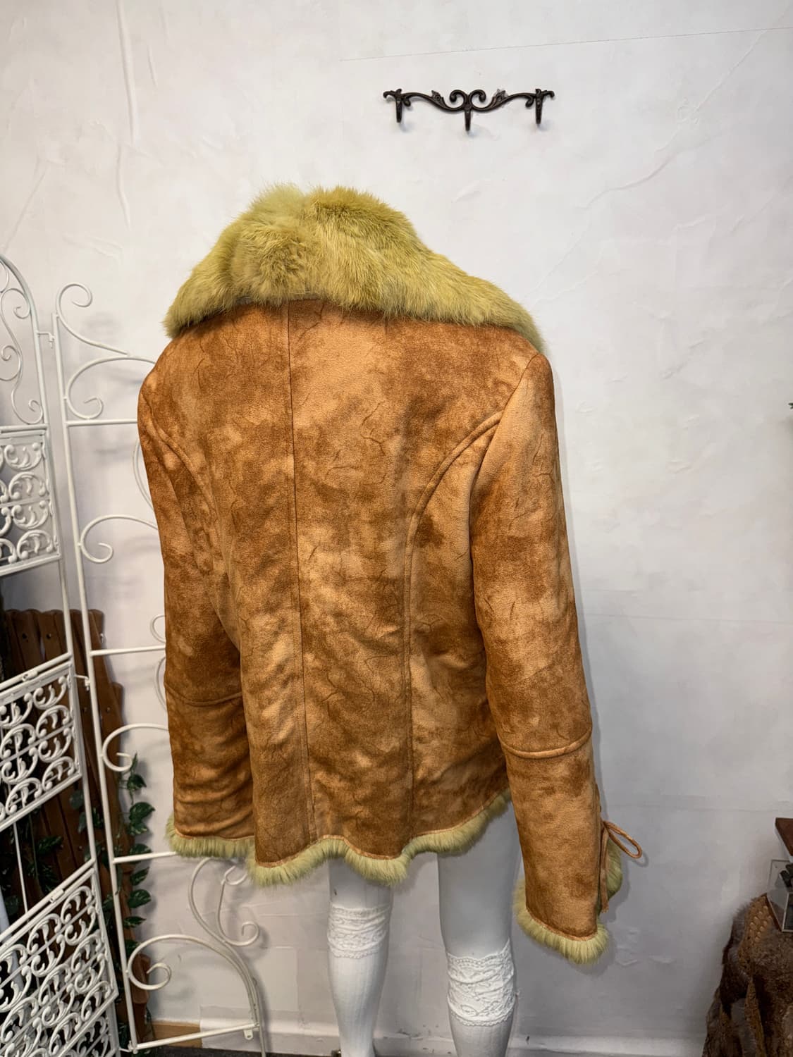 Brown tie dye rabbit fur laceup mustang 상품이미지7