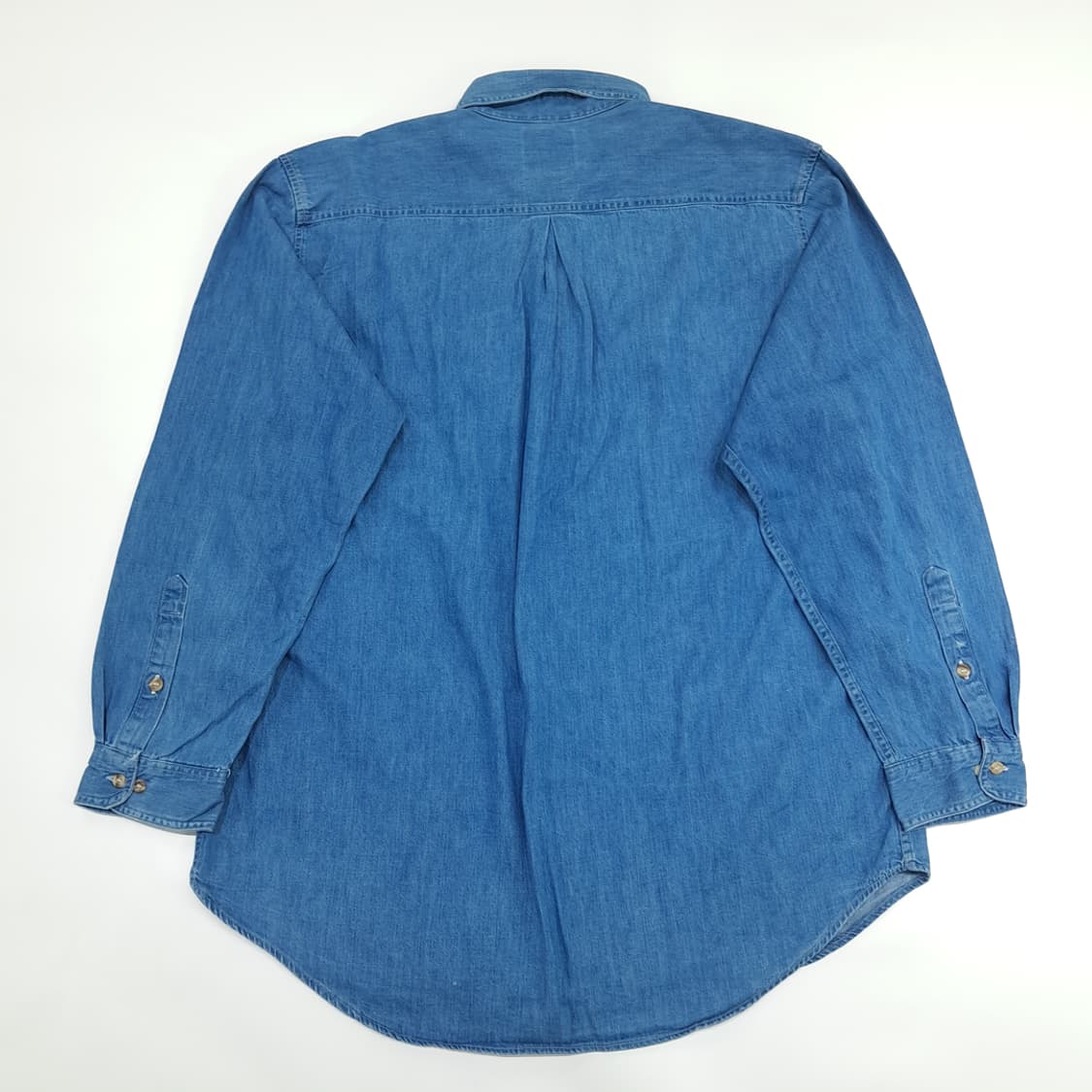 Co825 XL 말보로 클래식 90s USA 중청 데님 긴팔 워크 셔츠 상품이미지6