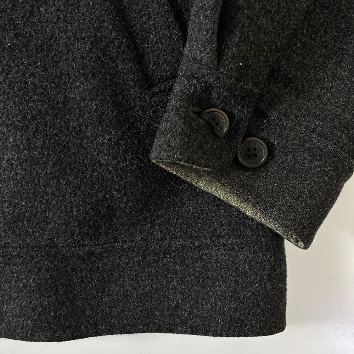 Yves Saint Laurent  입생로랑 퍼카라 울 블루종 차콜 자켓 상품이미지4