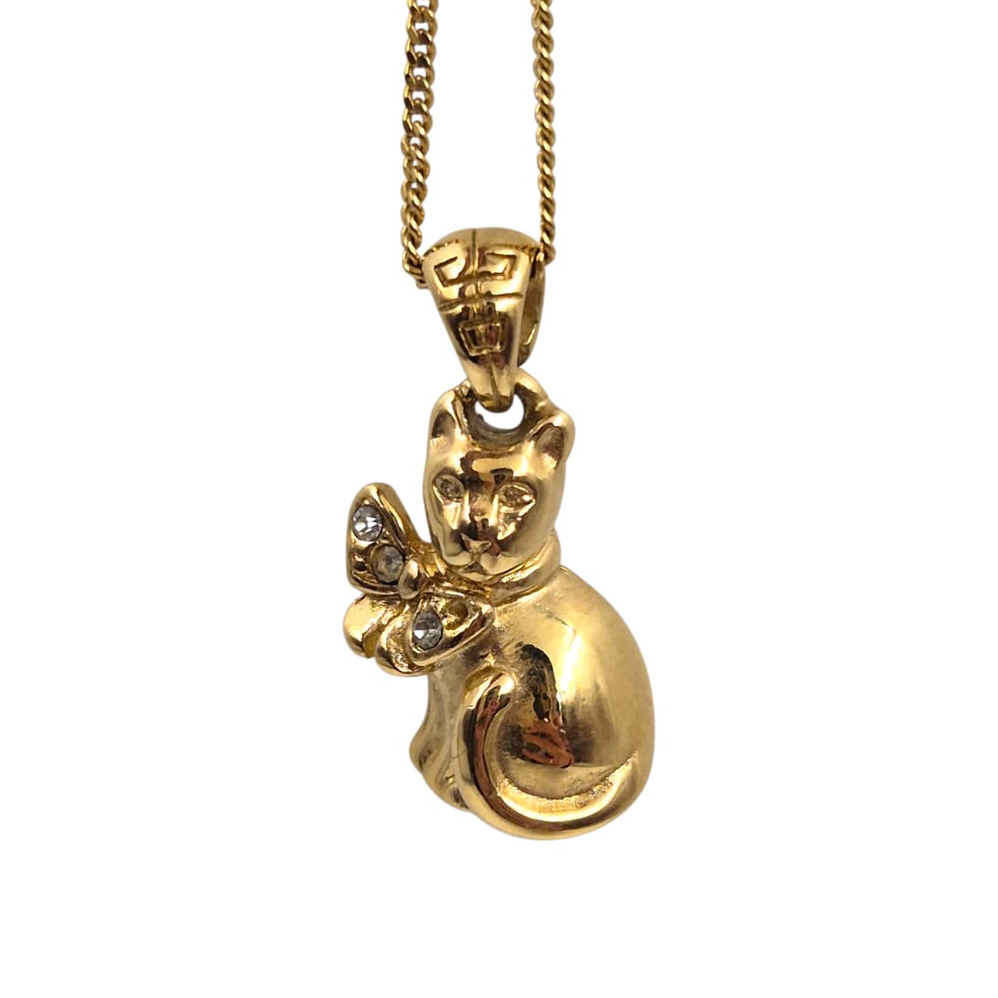 90s 프랑스 지방시 리본 고양이 목걸이 상품이미지1