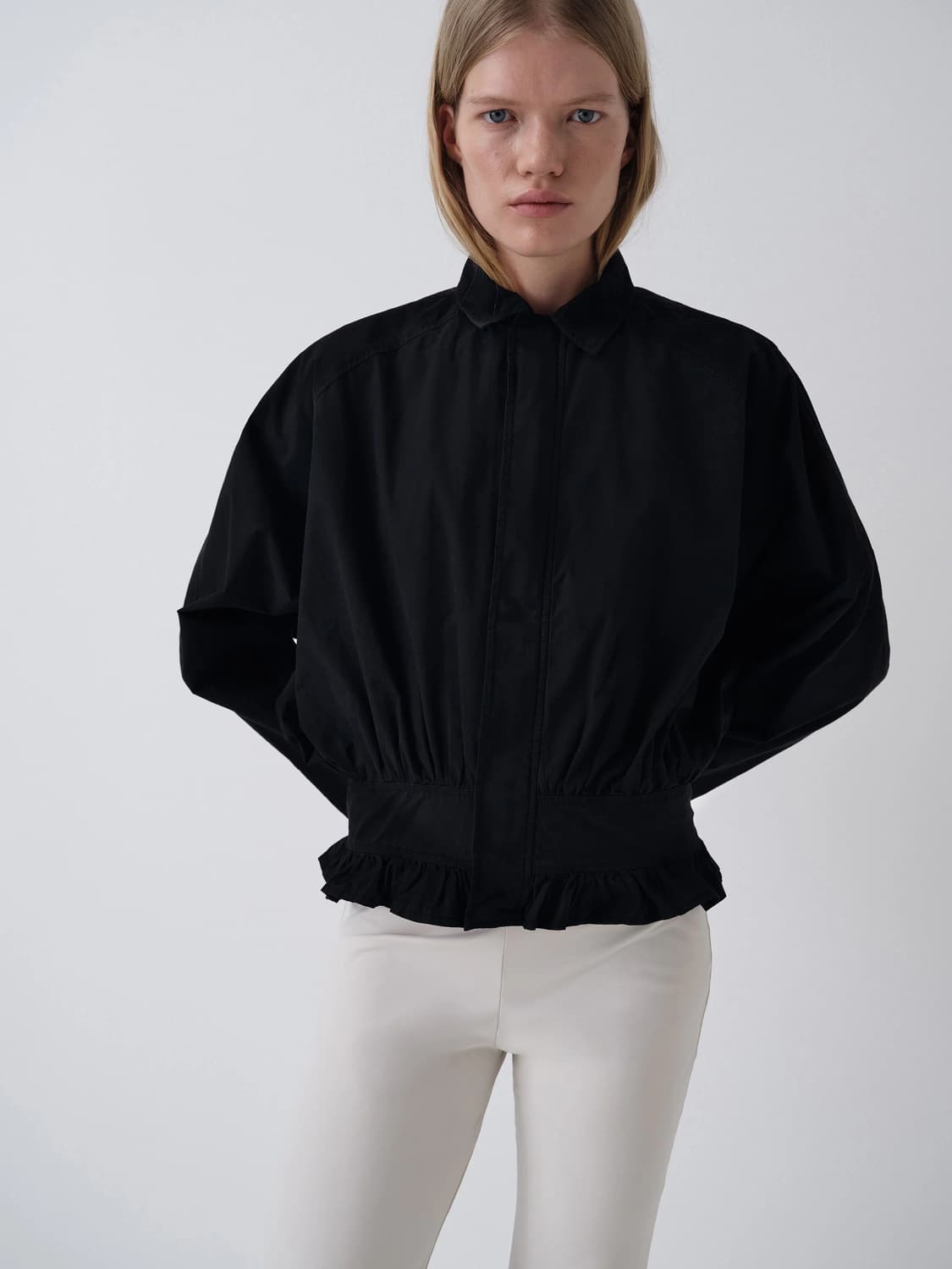 (S,M)/ 기마구아스 ASHLEY 데님 프릴 자켓 상품이미지3