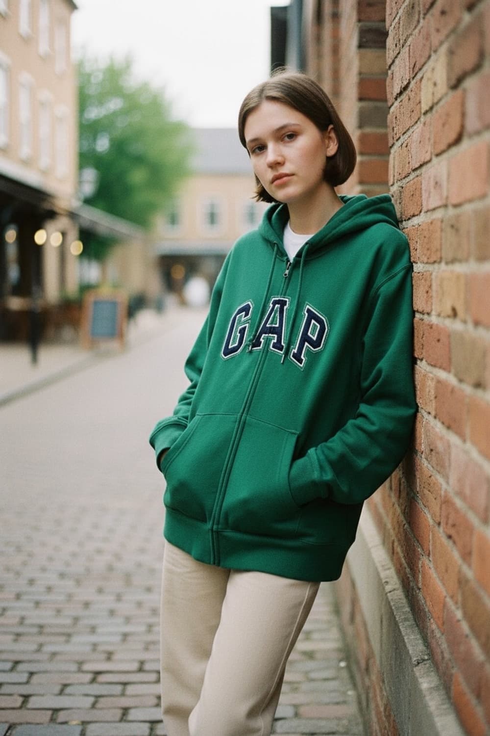 GAP 갭 그린 후드집업 M 상품이미지4