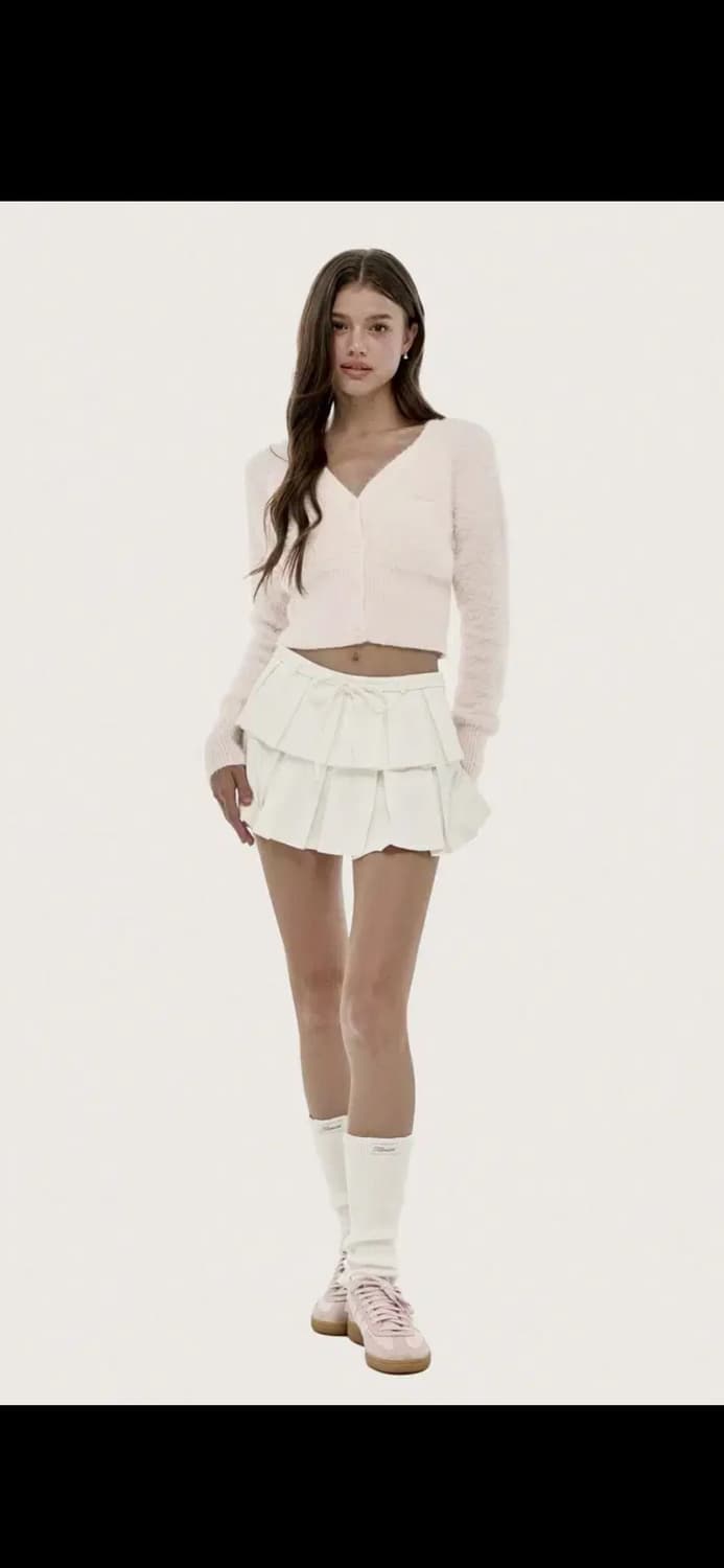 kleesier | 클리시어 코튼캔디 브이넥 가디건 핑크 상품이미지2