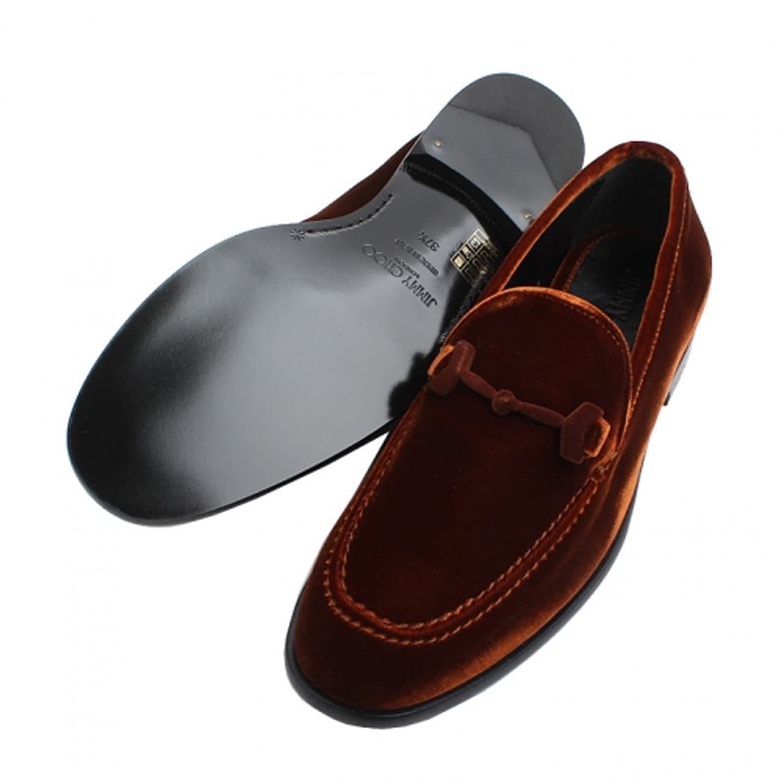 지미추 레드브라운 벨벳 로퍼 (37 1/2) 상품이미지3