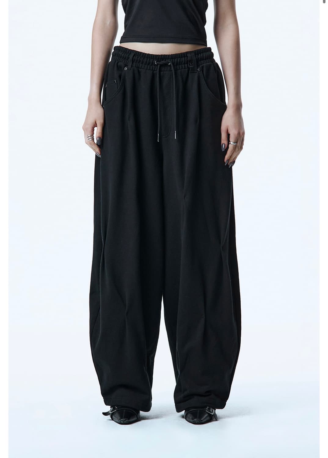 트리밍버드) Bar-Tack Set-up Sweat Pants BK 상품이미지2