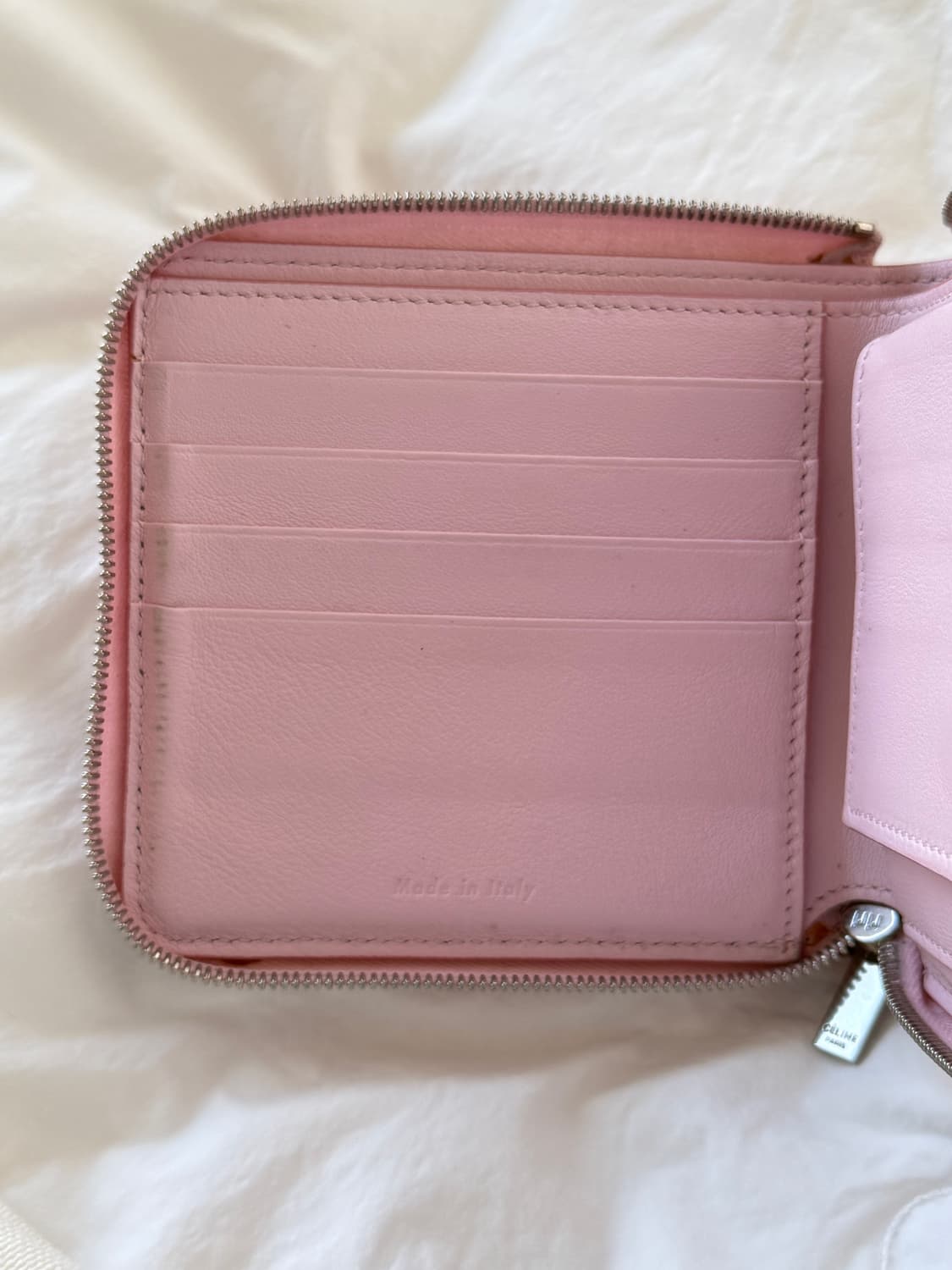 정품. 셀린느 투톤 반지갑 핑크/블랙 동전지갑 월렛 코인지갑 카드지갑 상품이미지6