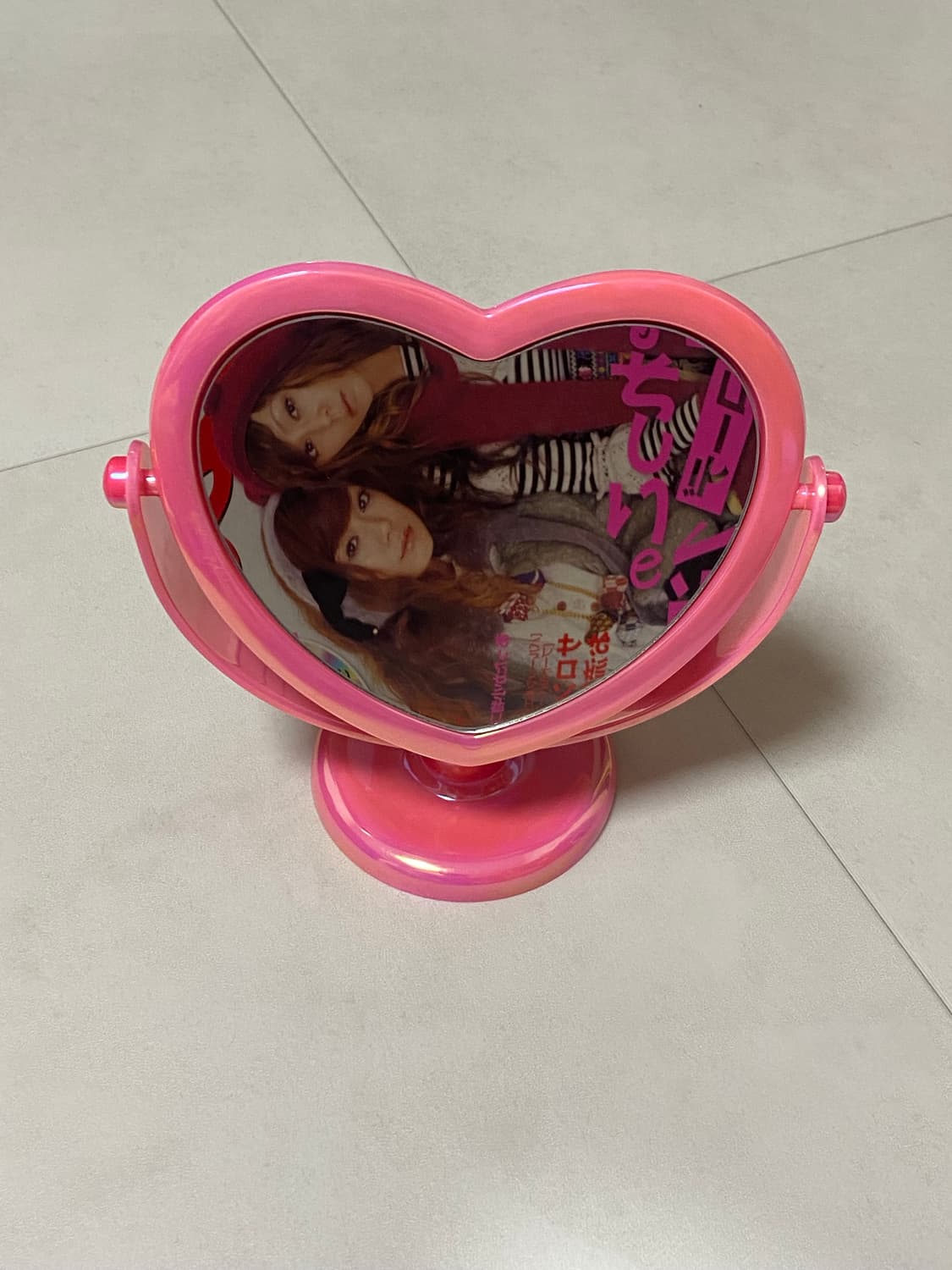 리락쿠마 하트 탁상 거울 상품이미지3