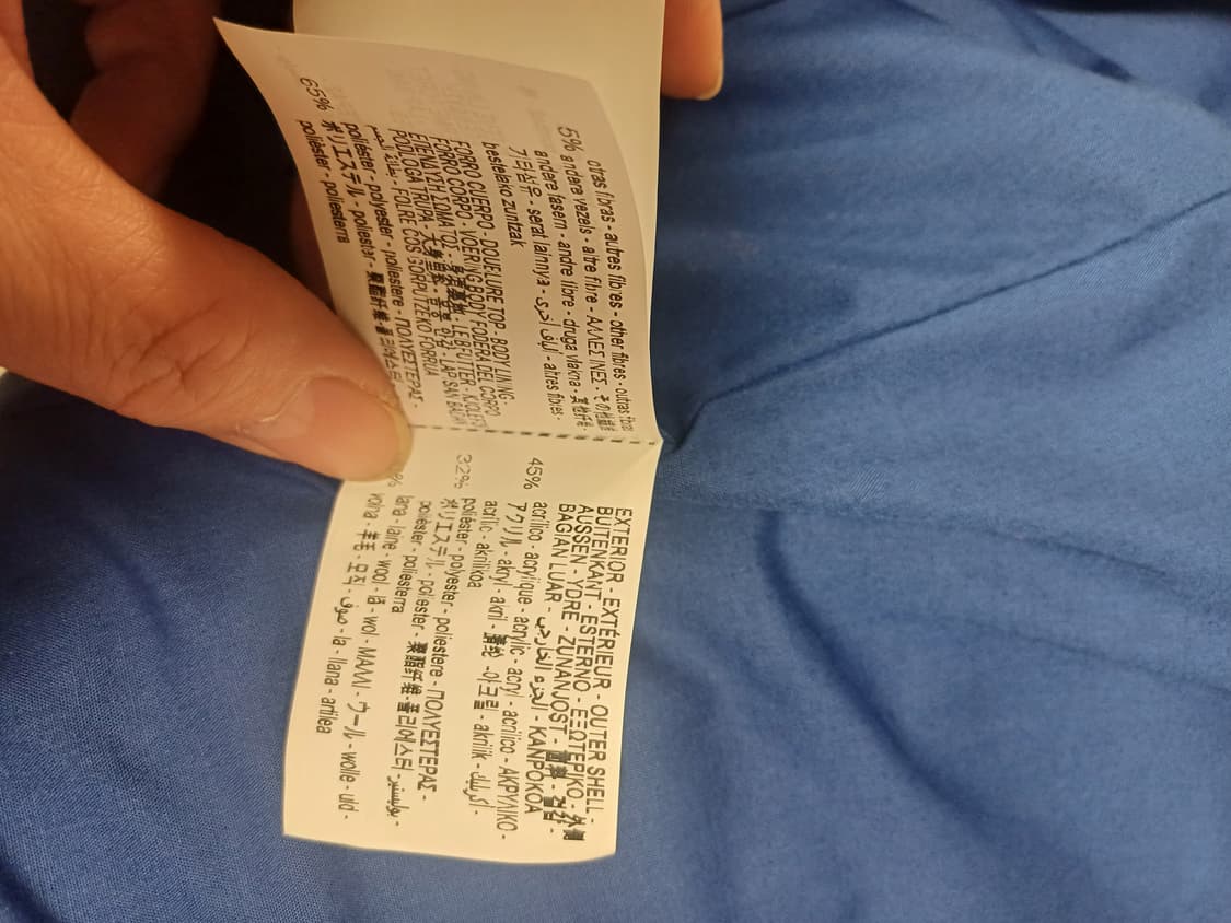 ZARA Blue Wool-Blend Cropped Work Jacket 상품이미지5