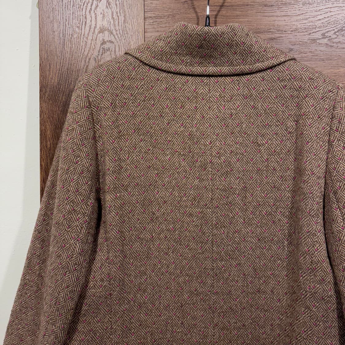 Pierre Cardin 피에르가르뎅 핑크 도트 브라운 울 더블 자켓 상품이미지8