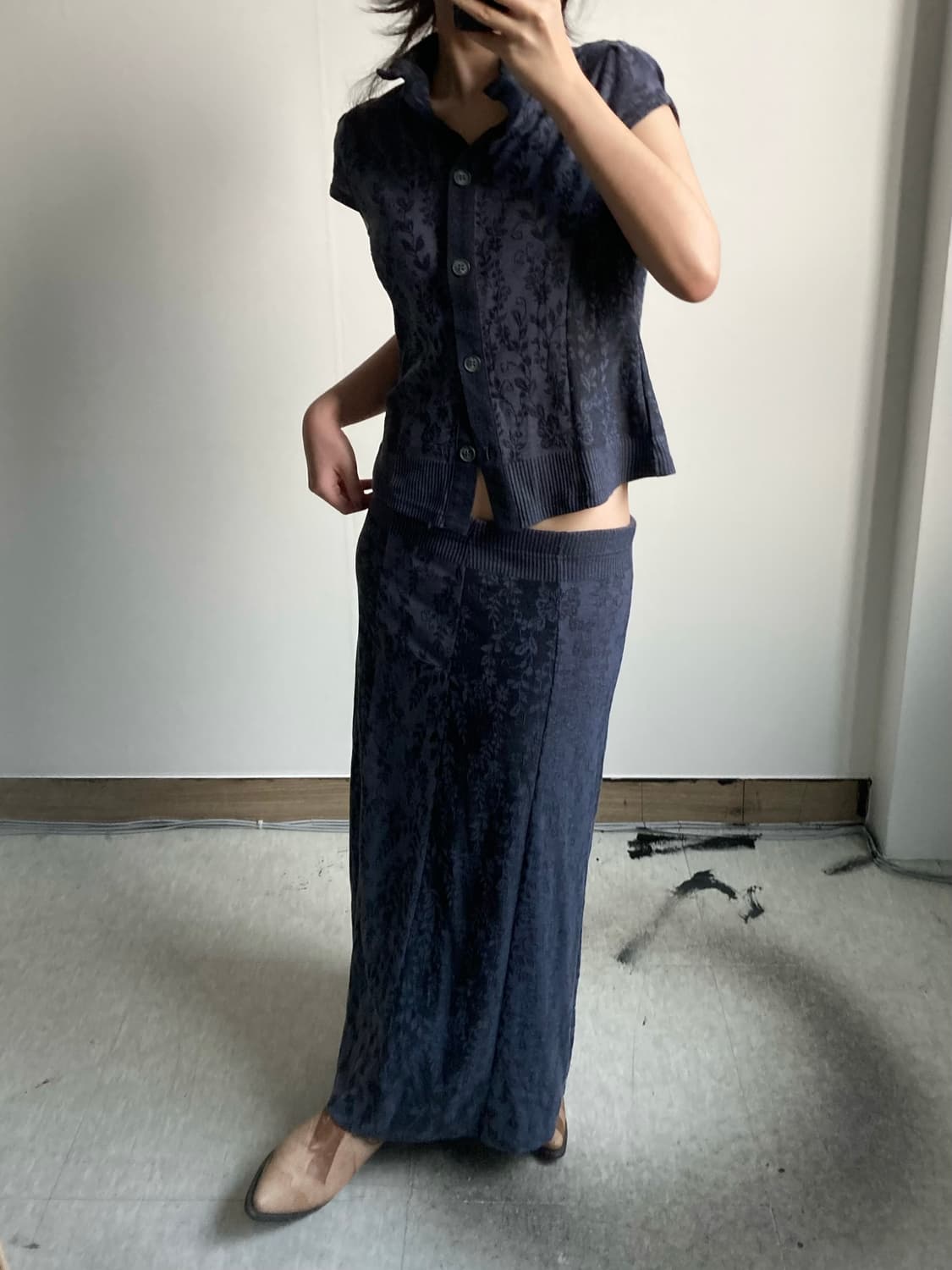 플라워 니트 투피스 set 상품이미지1