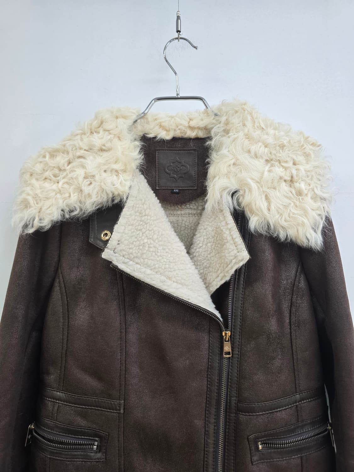 오야니 양털 양가죽 무스탕 집업 상품이미지4