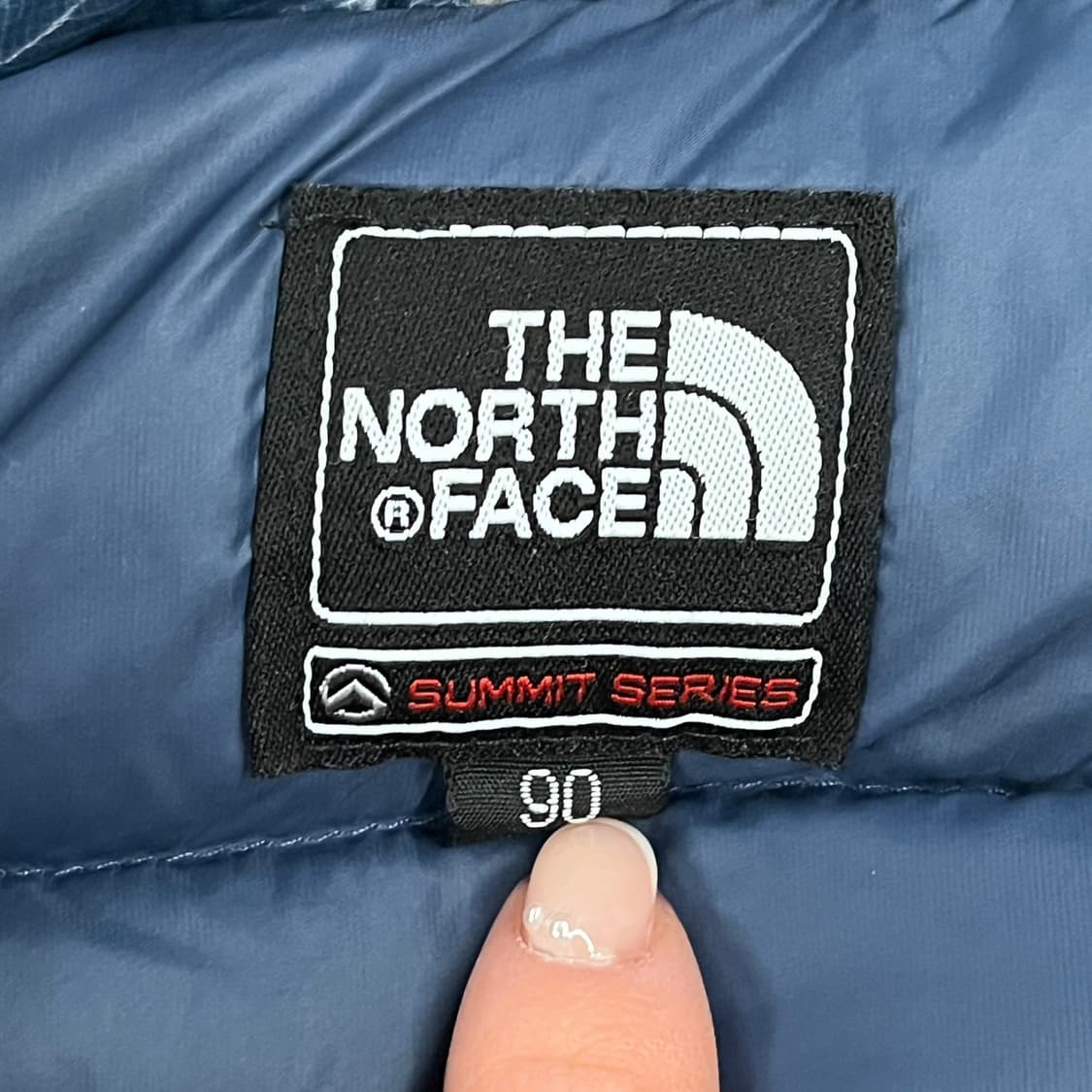 [정품/90] 노스페이스 패딩 네이비 800 b19 상품이미지5