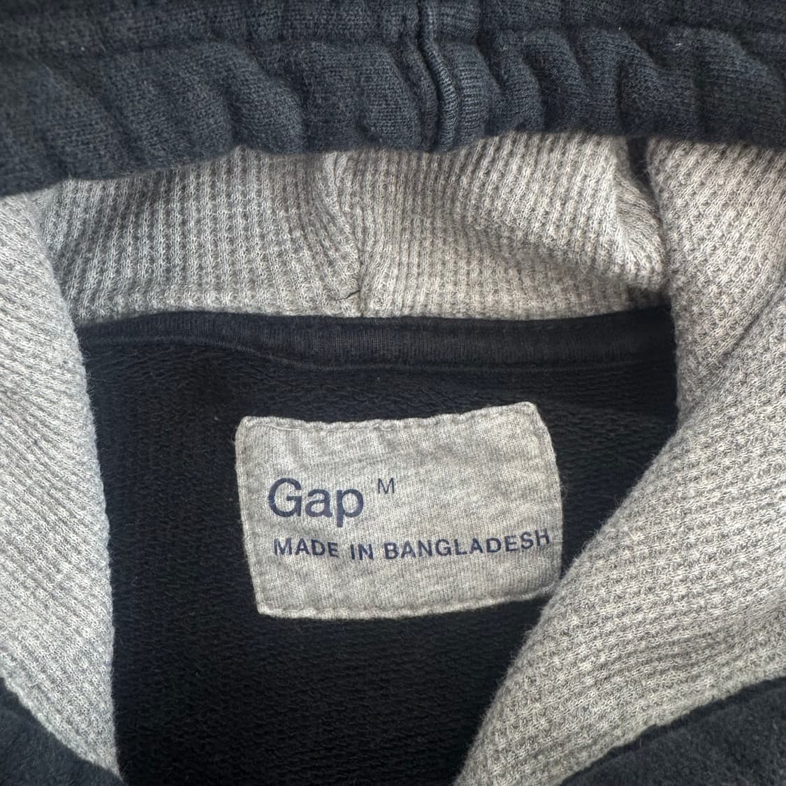 Gap 갭 베이지 로고 블랙 후드티 상품이미지5