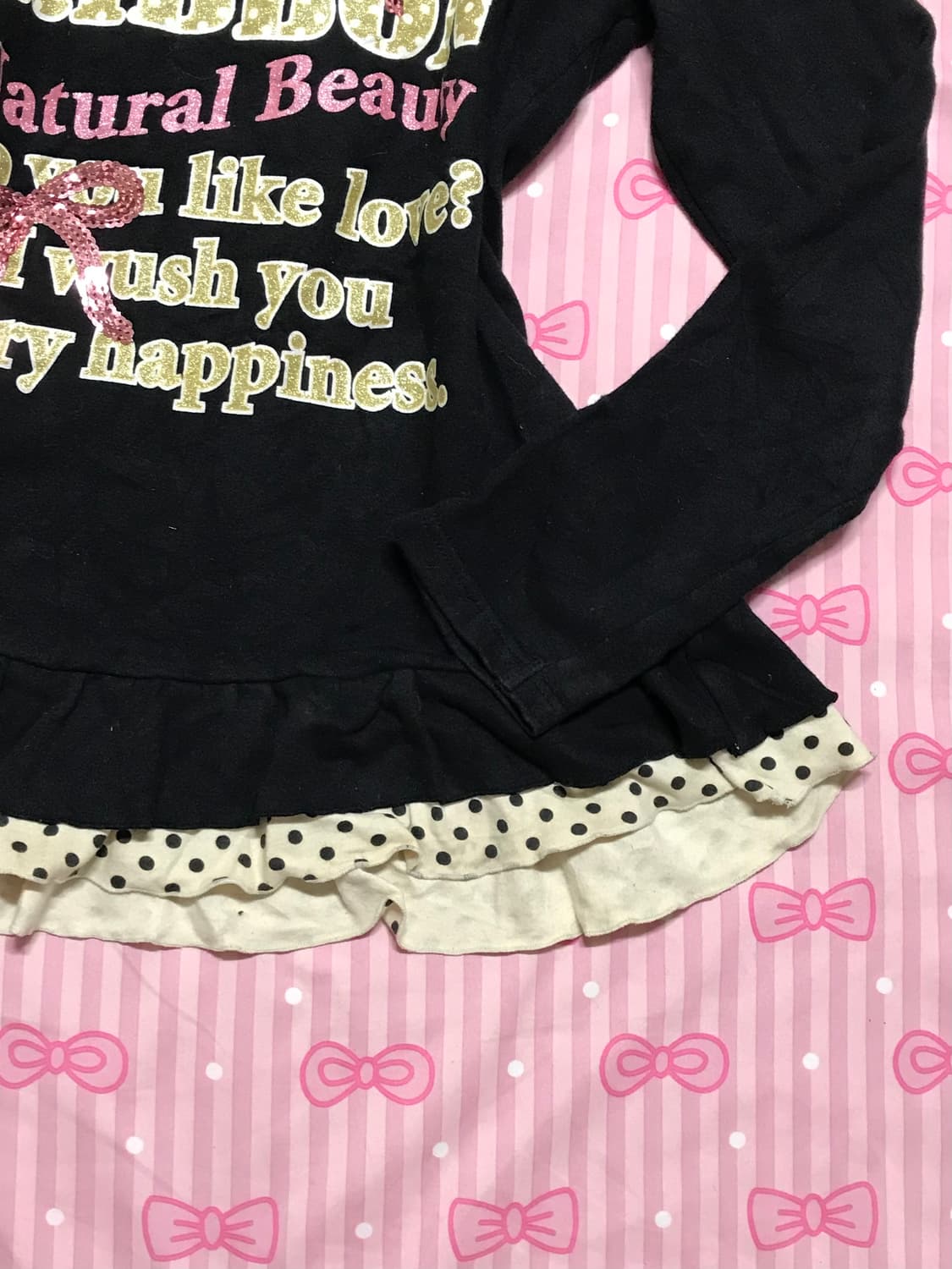 핀터깔 도트 레이어드 후디 상품이미지4